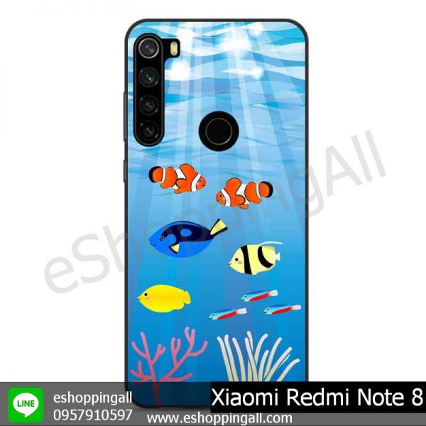 MXI-010A104 Xaomi Redmi Note 8 เคสมือถือเสี่ยวมี่ขอบยางพิมพ์ลายเคลือบใส