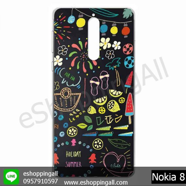 MNK-001A107 Nokia 8 เคสมือถือโนเกียแบบแข็งพิมพ์ลาย