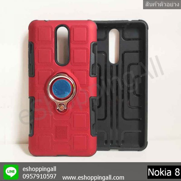 MNK-001A201 Nokia 8 เคสมือถือโนเกียกันกระแทกพร้อมแหวนแม่เหล็ก