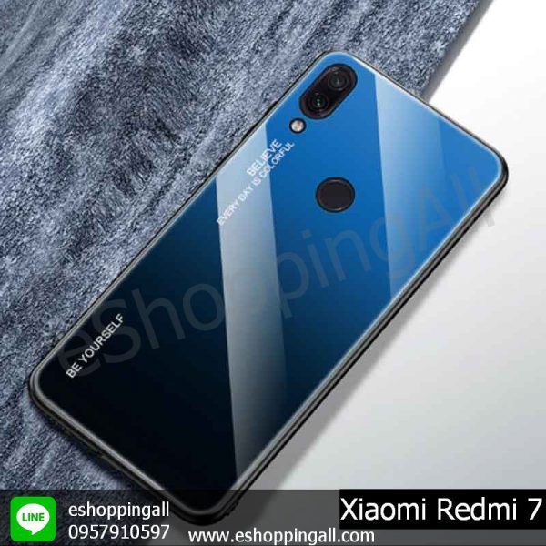 MXI-013A301 Xiaomi Redmi 7 เคสมือถือเสี่ยวมี่แบบแข็งขอบยาง หลังอะคริลิค