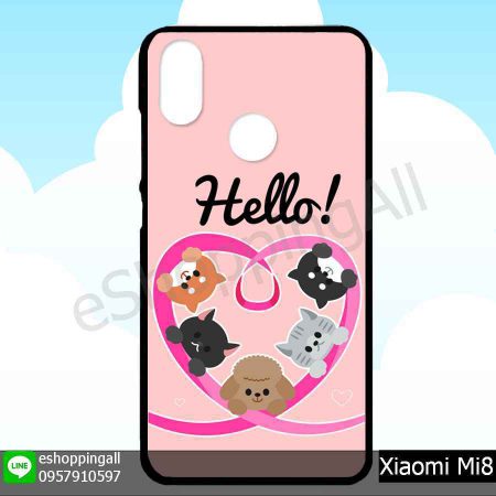 MXI-007A101 Xiaomi Mi8 เคสมือถือเสี่ยวมี่ขอบยางพิมพ์ลายเคลือบใส