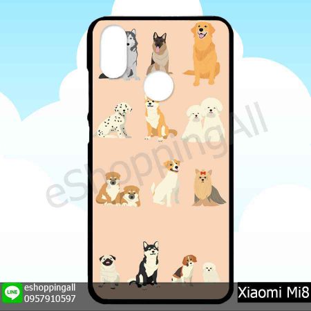 MXI-007A104 Xiaomi Mi8 เคสมือถือเสี่ยวมี่ขอบยางพิมพ์ลายเคลือบใส