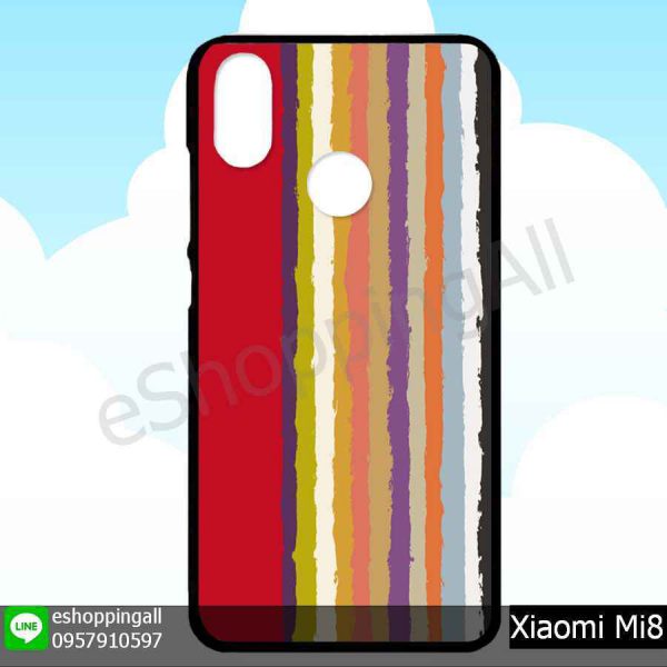 MXI-007A106 Xiaomi Mi8 เคสมือถือเสี่ยวมี่ขอบยางพิมพ์ลายเคลือบใส