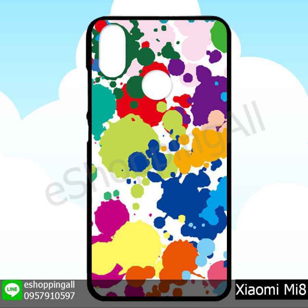 MXI-007A107 Xiaomi Mi8 เคสมือถือเสี่ยวมี่ขอบยางพิมพ์ลายเคลือบใส