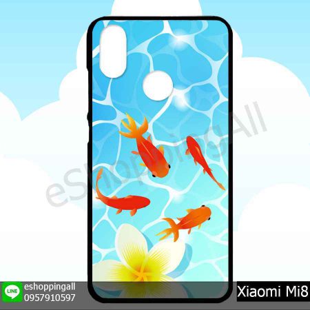MXI-007A111 Xiaomi Mi8 เคสมือถือเสี่ยวมี่ขอบยางพิมพ์ลายเคลือบใส