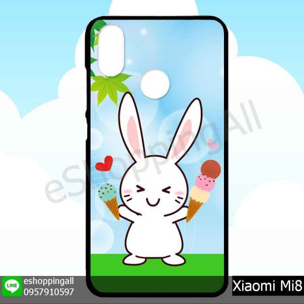 MXI-007A114 Xiaomi Mi8 เคสมือถือเสี่ยวมี่ขอบยางพิมพ์ลายเคลือบใส