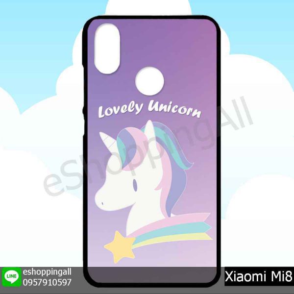 MXI-007A118 Xiaomi Mi8 เคสมือถือเสี่ยวมี่ขอบยางพิมพ์ลายเคลือบใส