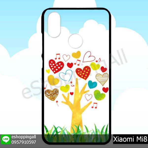 MXI-007A119 Xiaomi Mi8 เคสมือถือเสี่ยวมี่ขอบยางพิมพ์ลายเคลือบใส