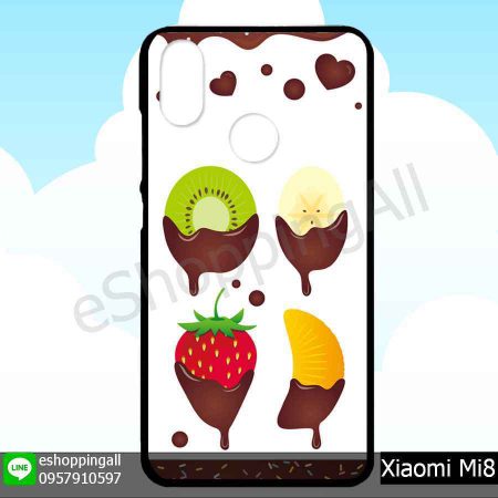 MXI-007A121 Xiaomi Mi8 เคสมือถือเสี่ยวมี่ขอบยางพิมพ์ลายเคลือบใส