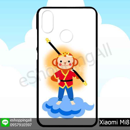 MXI-007A122 Xiaomi Mi8 เคสมือถือเสี่ยวมี่ขอบยางพิมพ์ลายเคลือบใส