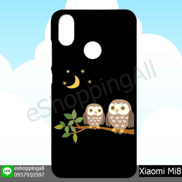 MXI-007A123 Xiaomi Mi8 เคสมือถือเสี่ยวมี่ขอบยางพิมพ์ลายเคลือบใส