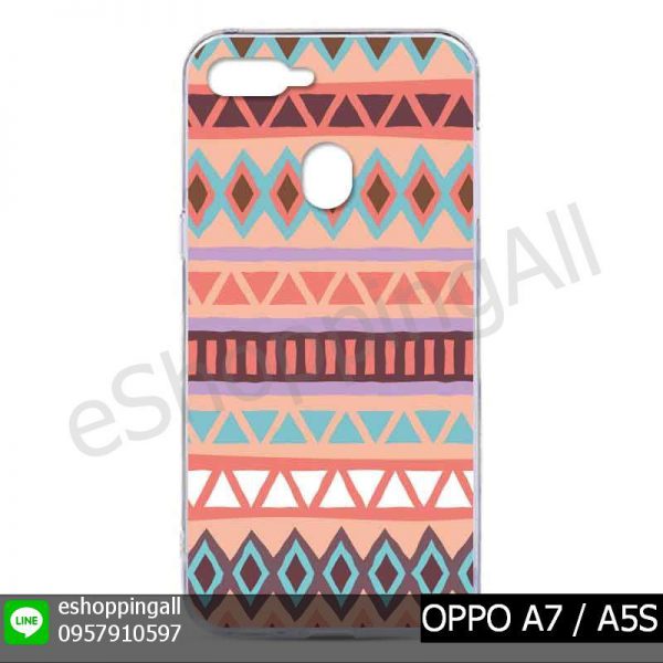 MOP-012A102 OPPO A7 / A5S เคสมือถือออปโป้แบบแข็งพิมพ์ลาย