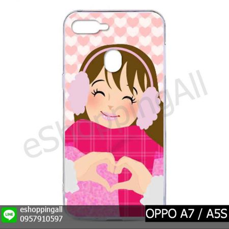 MOP-012A107 OPPO A7 / A5S เคสมือถือออปโป้แบบแข็งพิมพ์ลาย