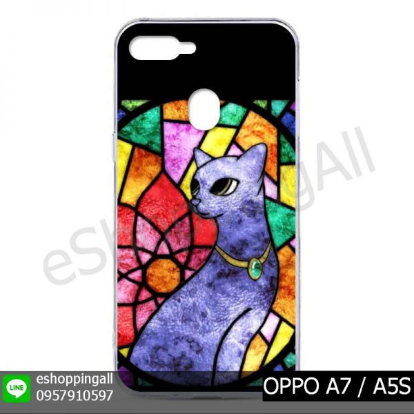 MOP-012A115 OPPO A7 / A5S เคสมือถือออปโป้แบบแข็งพิมพ์ลาย