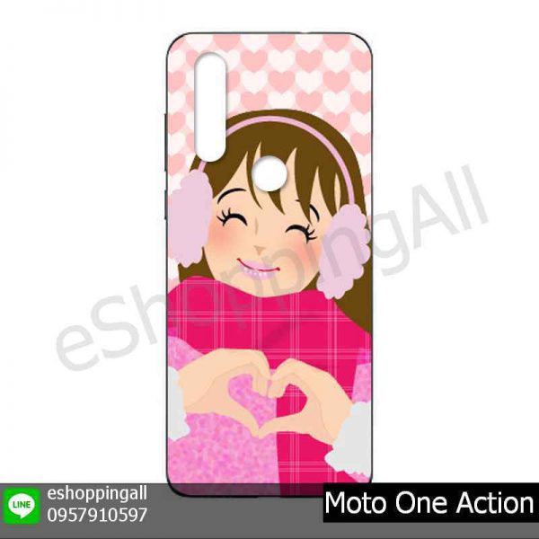 MMT-001A116 Moto One Action เคสมือถือโมโตแบบยางนิ่มพิมพ์ลาย